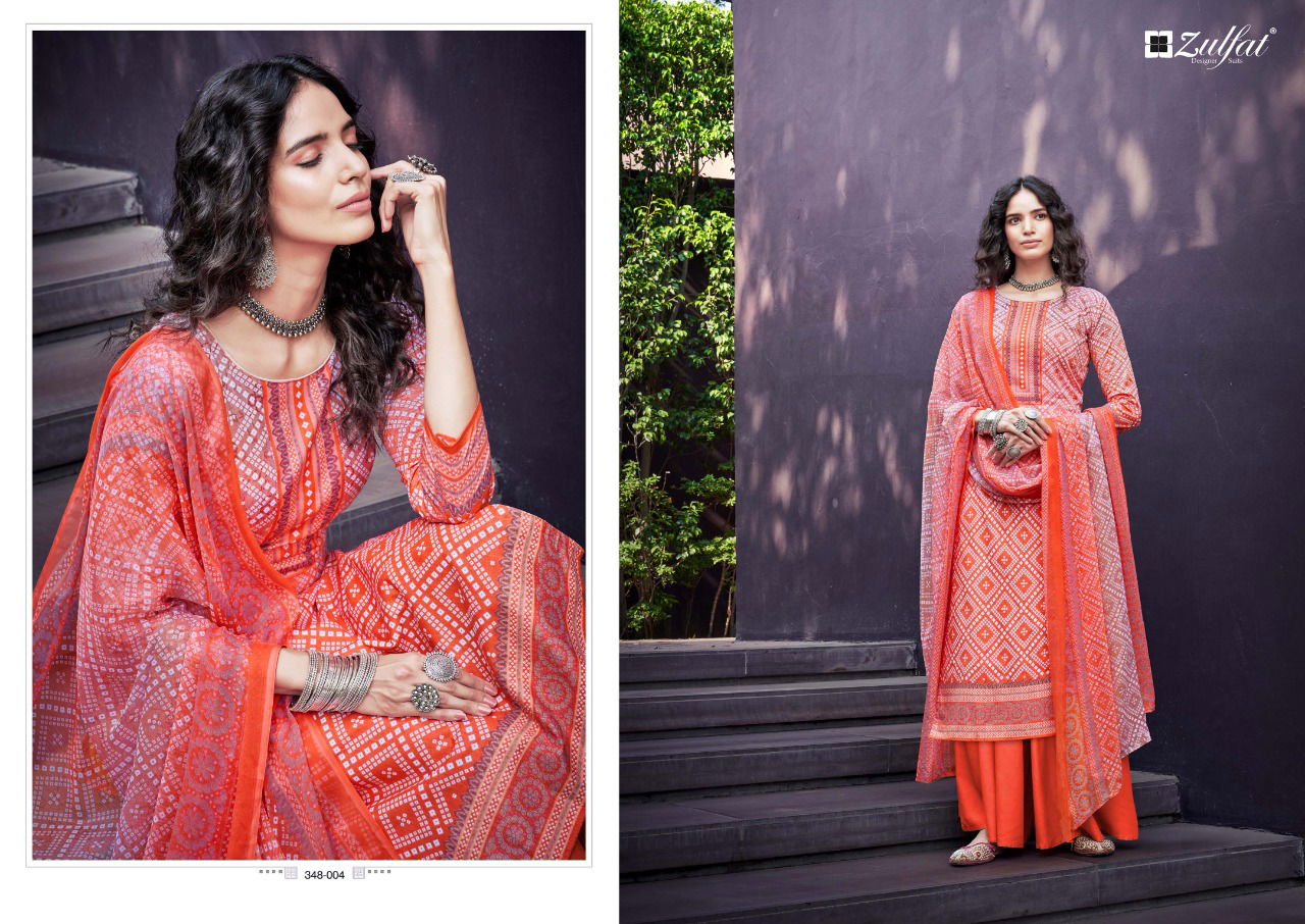 Zulfat Summer Queen Latest Fancy Designer Festive Wear Pure Cotton Digital Printed Dress Material 